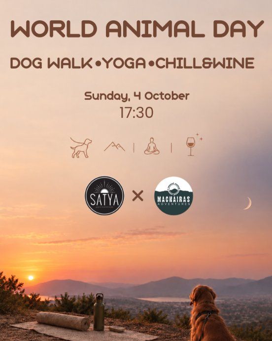 World Animal Day: Dog Walk, Yoga & Wine at Machairas