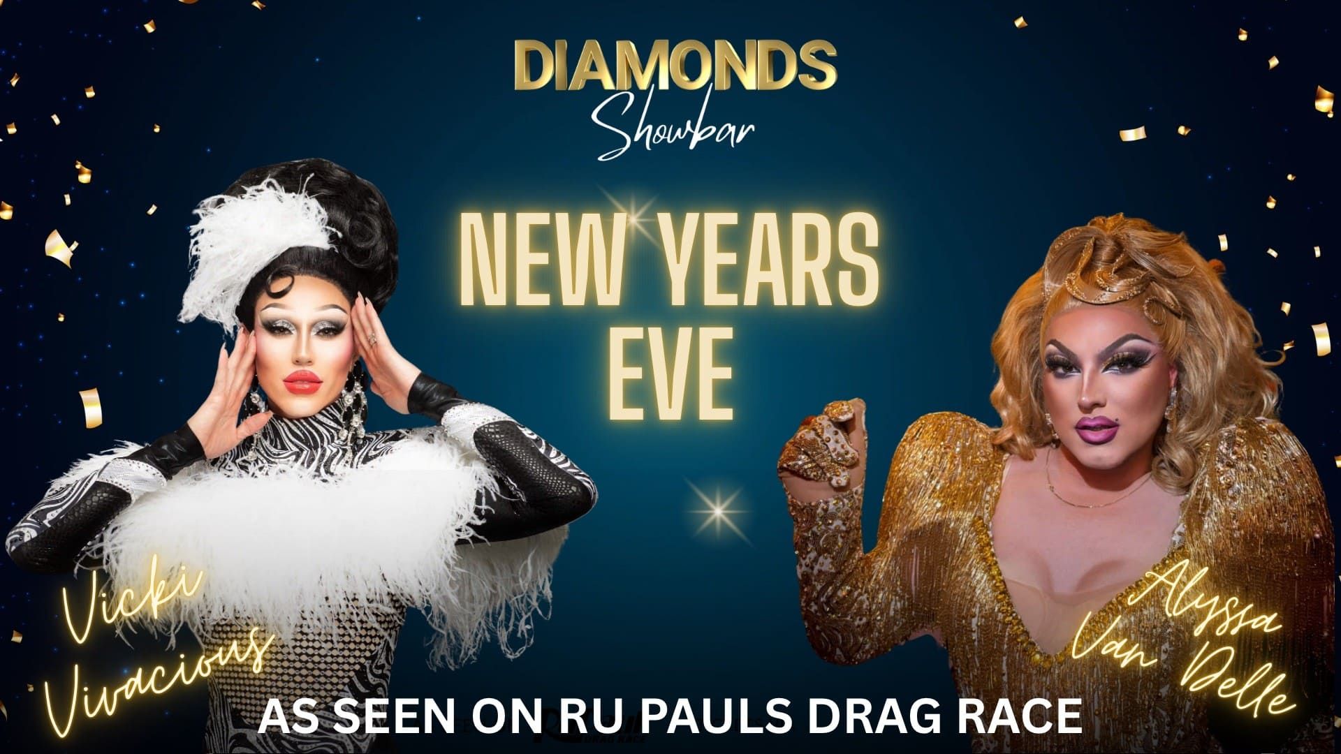 New Year’s Eve 2025: Glamour & Drag Extravaganza at Diamonds Showbar