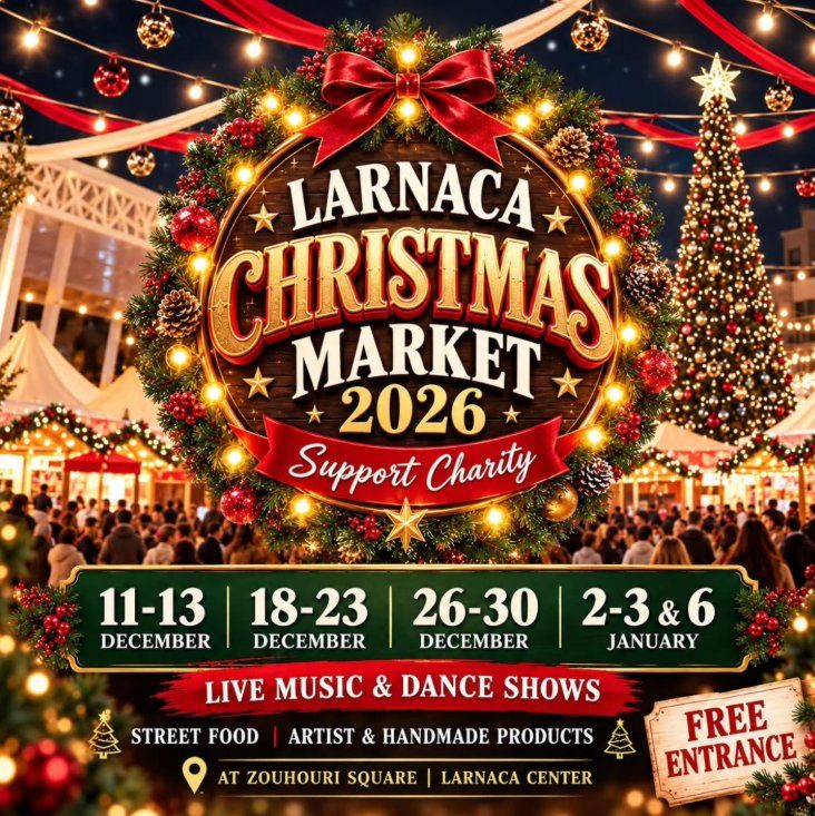 Larnaca Christmas Market 2026: Free Festive Market at Zouhouri Square