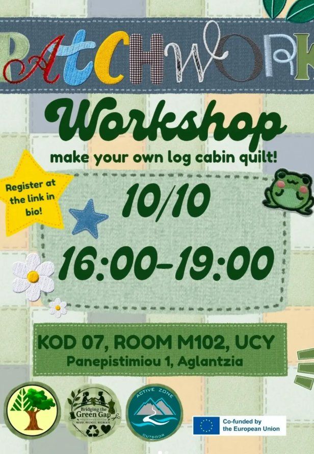 Log Cabin Quilt Patchwork Workshop at UCY, Nicosia