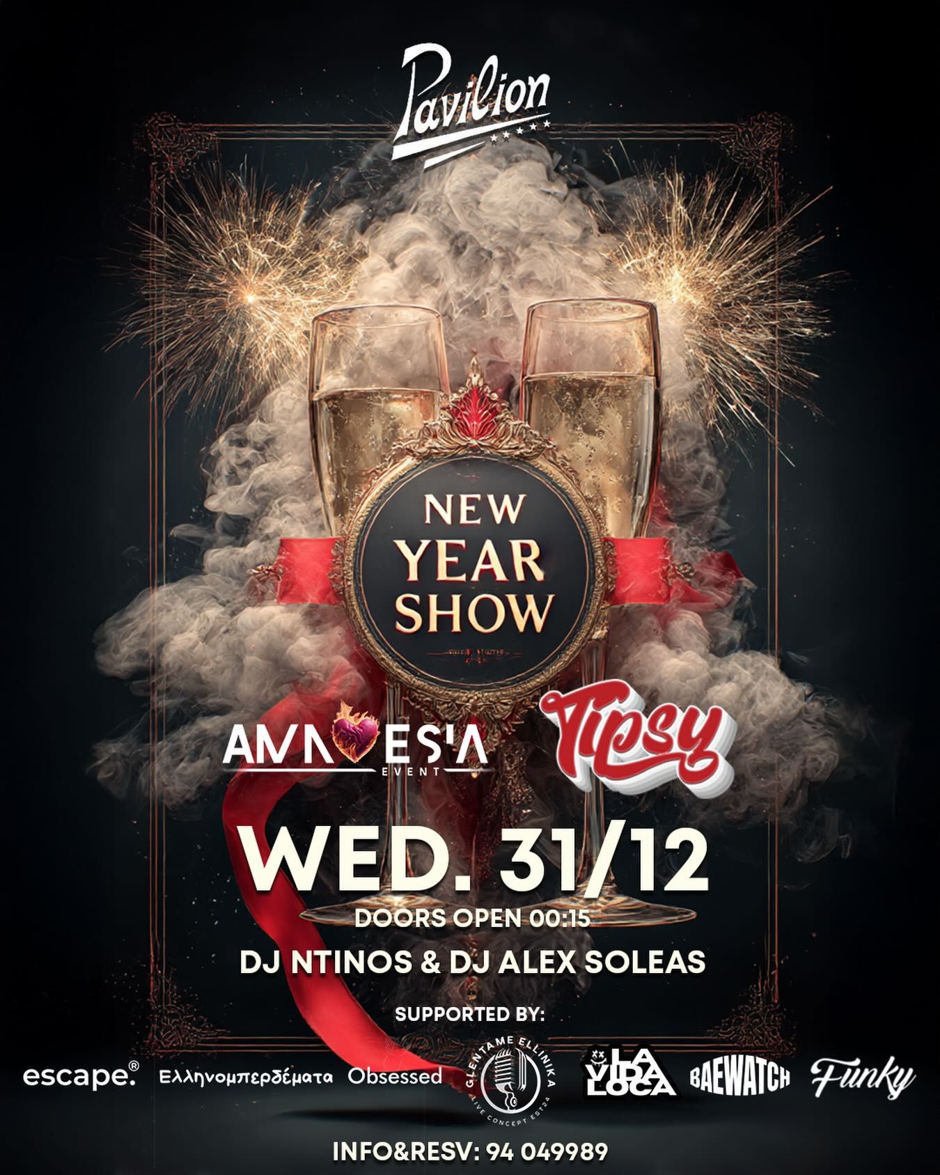 Amnesia x Tipsy: NYE Party at Pavilion