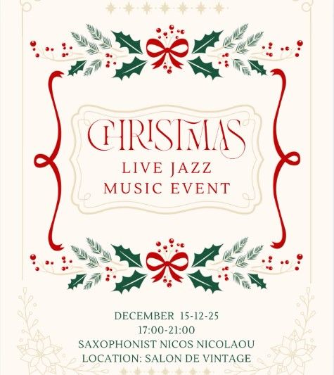 Live Jazz Christmas Event: Saxophone Night in Larnaka