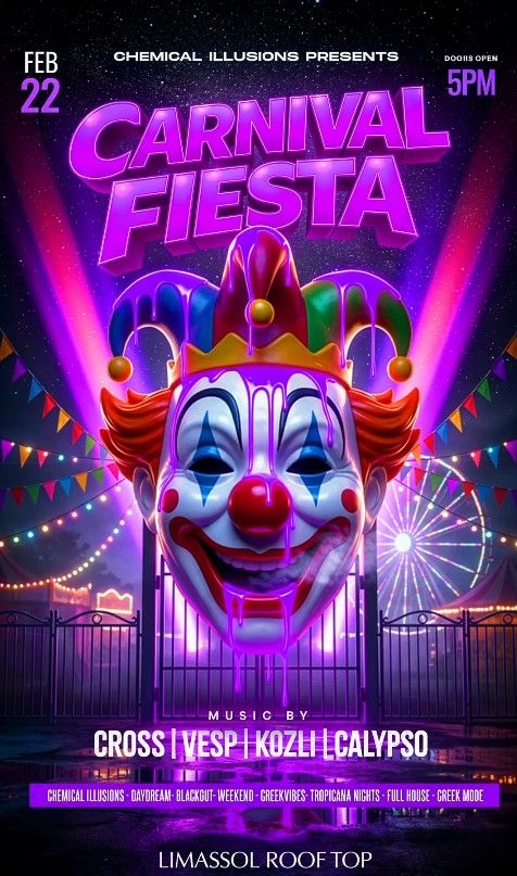 Carnival Fiesta: Rooftop Party in Limassol