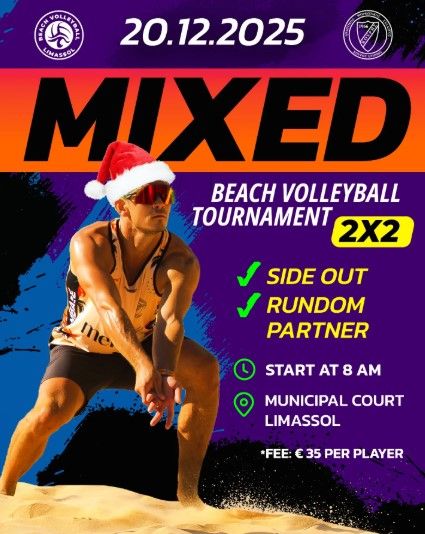 Mixed Beach Volleyball 2x2: End-of-Year Tournament in Limassol