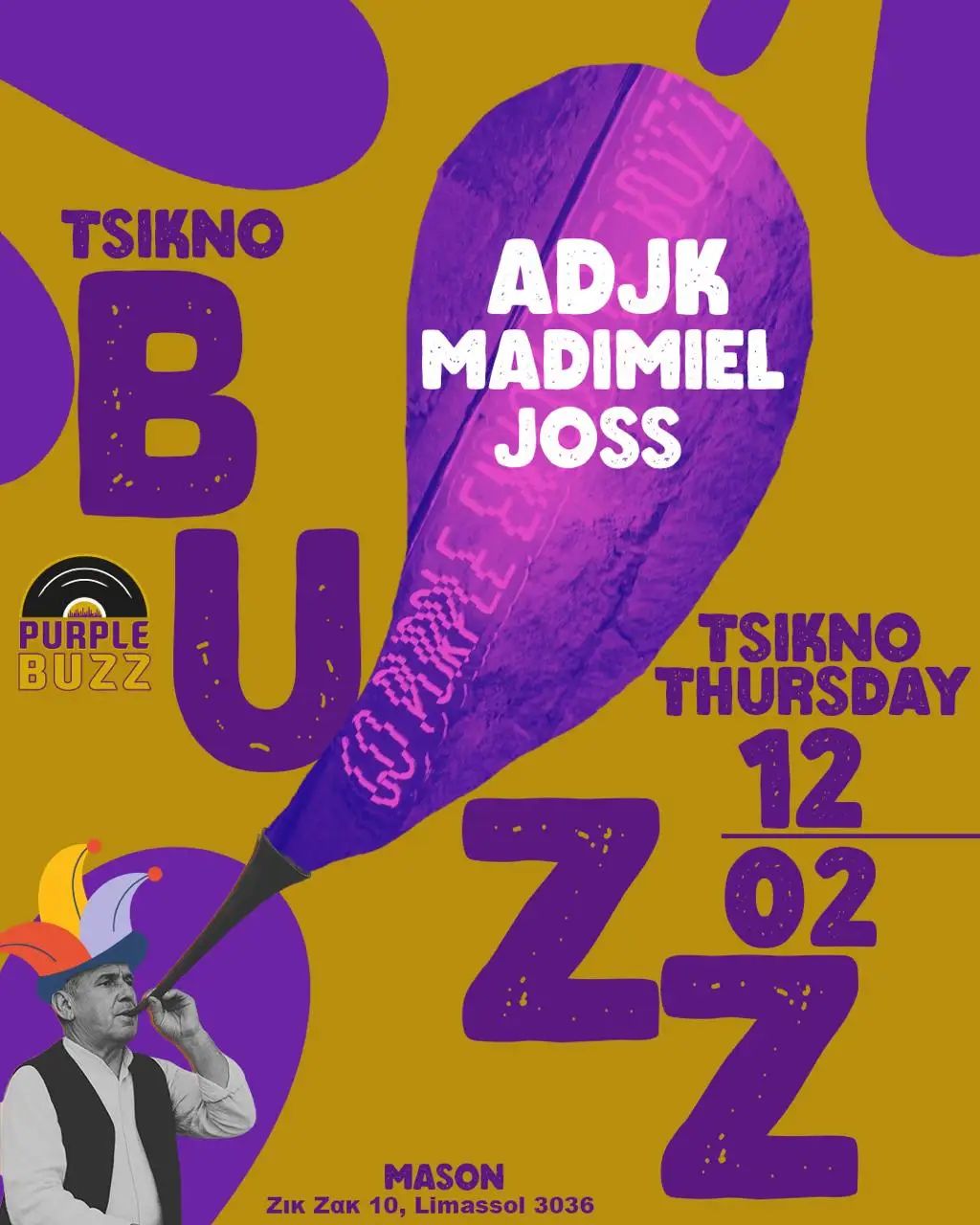 Tsikno Buzz: Purple Buzz Party at Mason Bar