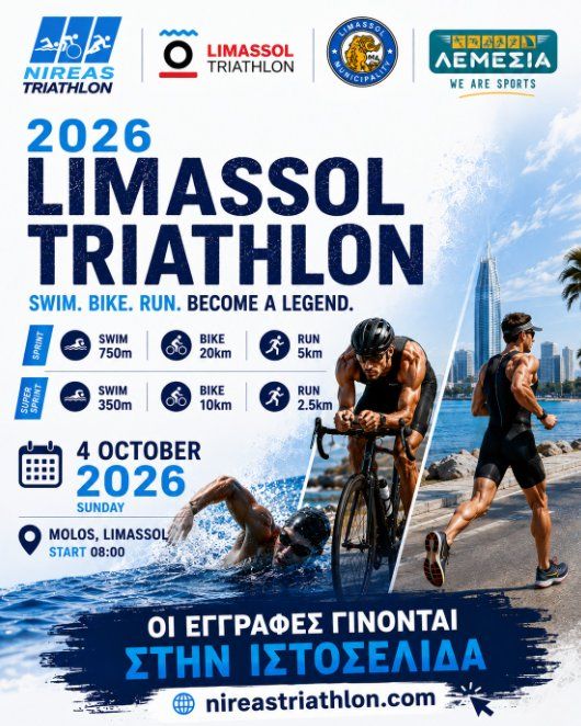 Limassol Triathlon 2026: Swim, Bike & Run at Molos