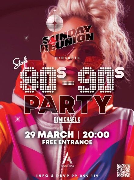 Sunday Reunion: 80s & 90s Party in Nicosia
