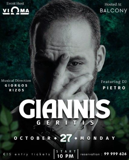 Vioma Events Presents: Yannis Yeritis at Balcony