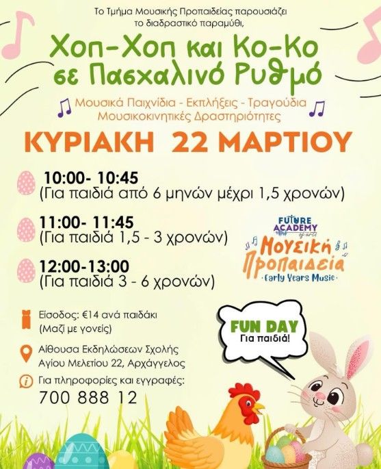 Πασχαλινό Fun Day Μουσικής για Παιδιά στη Λευκωσία