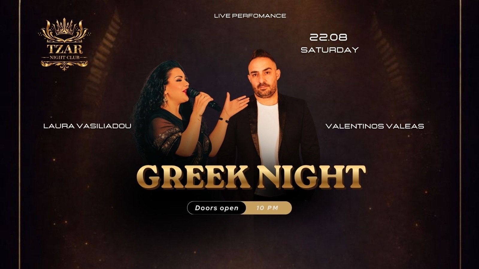 Greek Night: Valentinos Valeas & Laura Vasiliadou