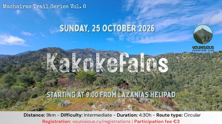 Kakokefalos Hike: Machairas Trail Series Vol. 8 in Nicosia