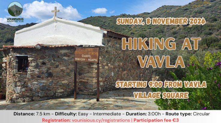 Hiking at Vavla: Easy-Intermediate Circular Trail in Larnaca