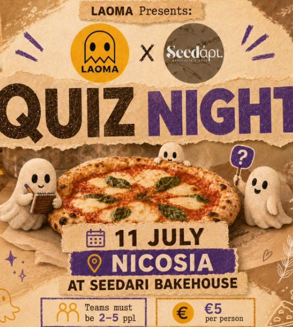 Quiz Night with Pizza Menu: LAOMA x Seedari Collaboration in Nicosia