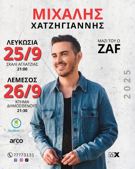 Μιχάλης Χατζηγιάννης με τον ZAF σε Λευκωσία και Λεμεσό