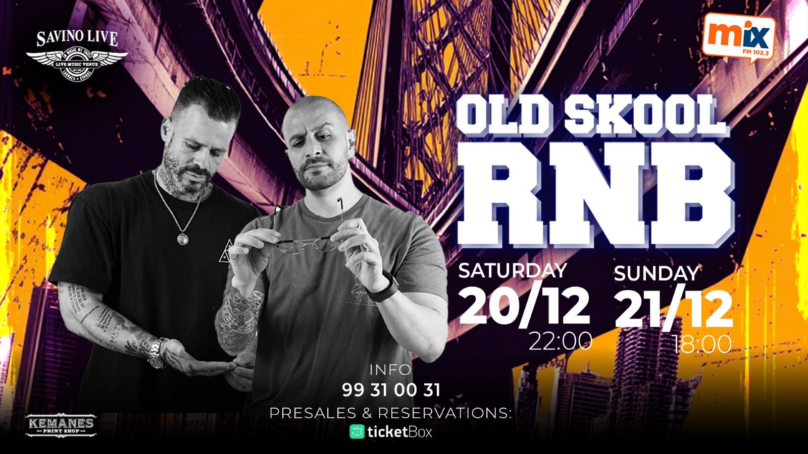 Old Skool RnB Night: Mix FM at Savino Live