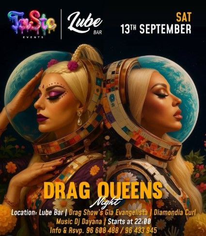 Drag Queens Night Larnaca: Sept 13 at Lube Bar
