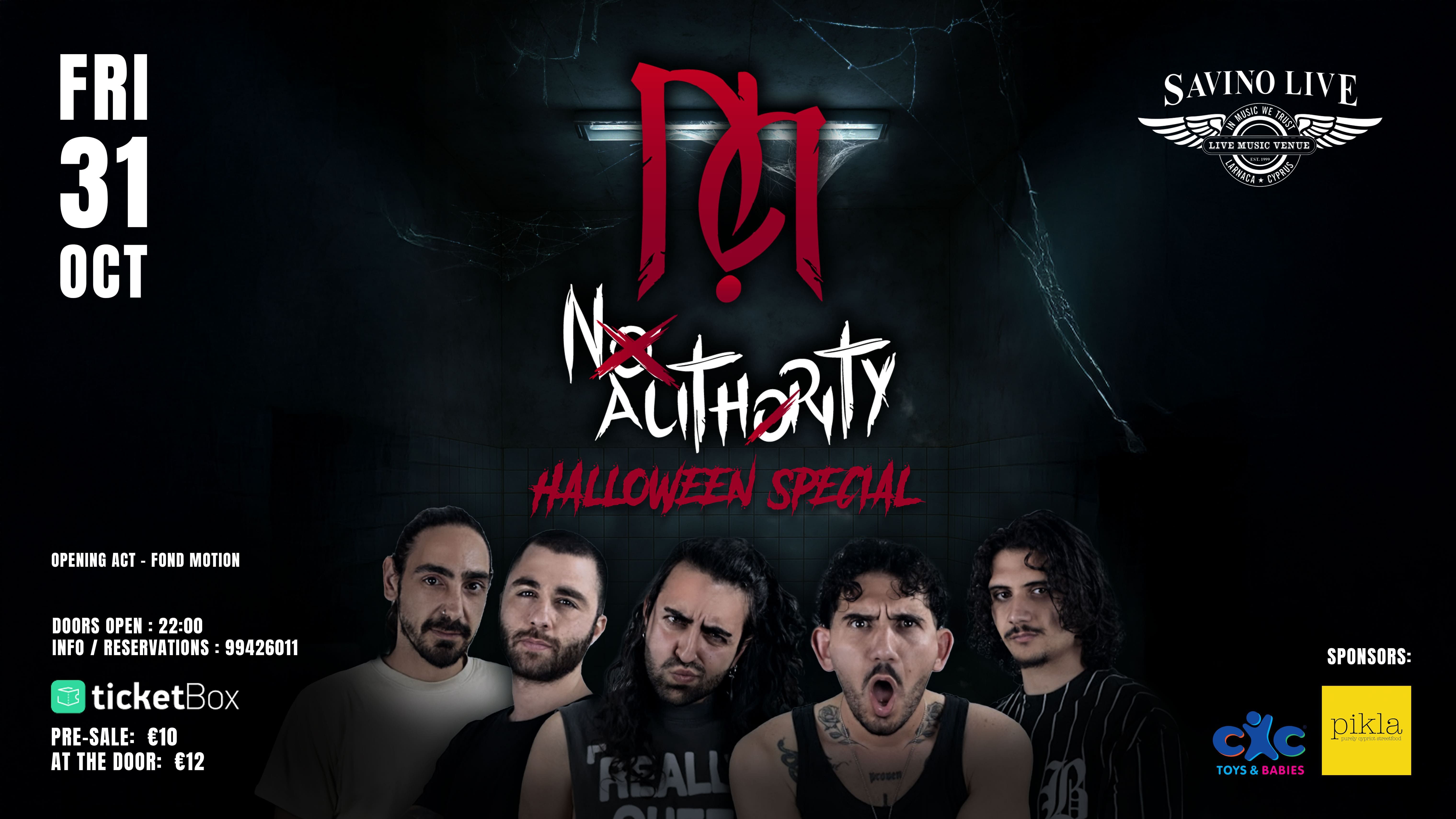 No Authority: Halloween Special Live at Savino, Larnaca