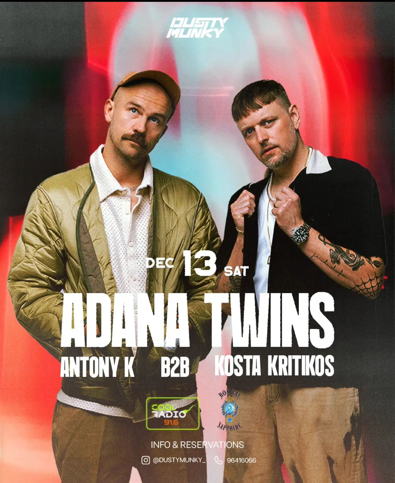 Adana Twins: Electronic Night at Dusty Munky Limassol