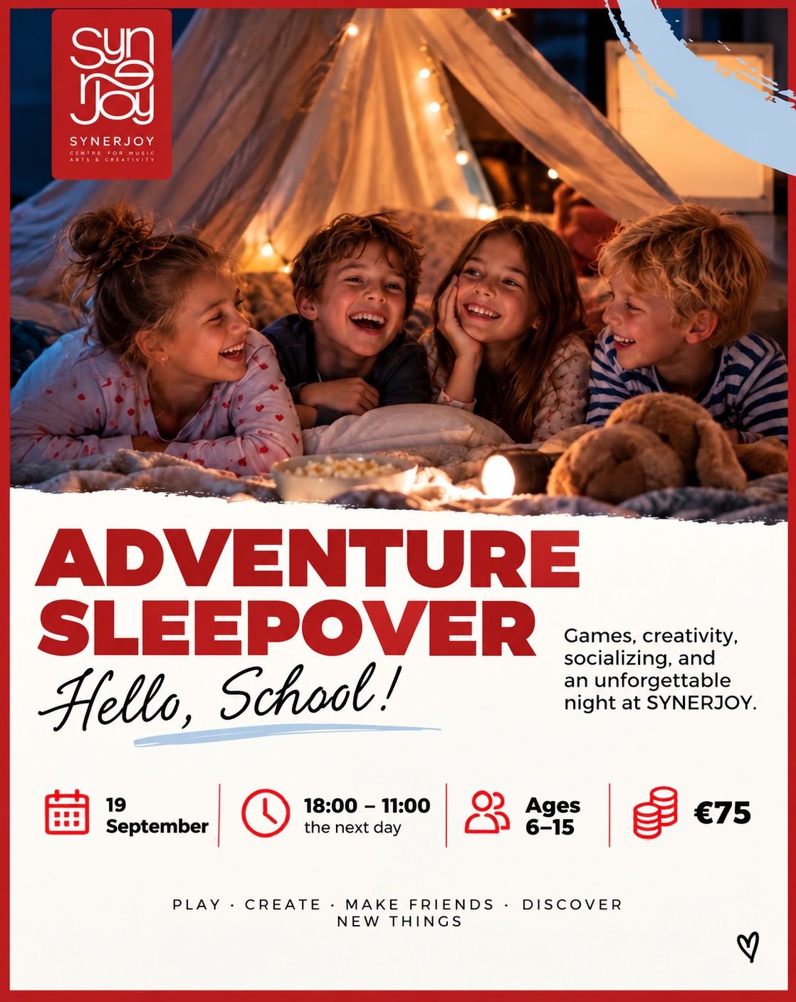 Adventure Sleepover: Hello School Night for Kids